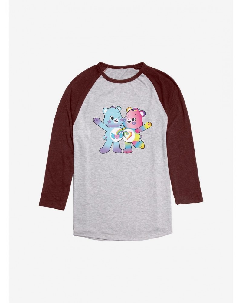 Care Bears Rainbow Heart and Dream Bright Bear Raglan $11.85 Raglans