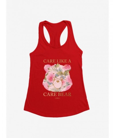 Care Bears Care Like A Care Bear Floral Girls Tank $10.71 Tanks