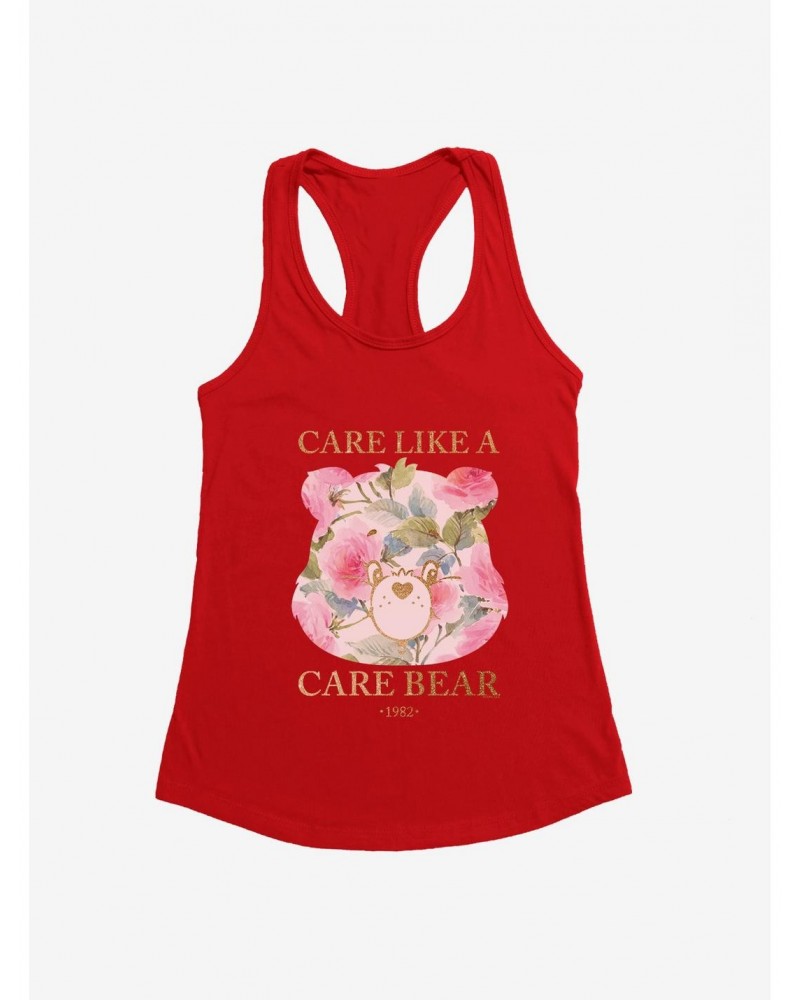 Care Bears Care Like A Care Bear Floral Girls Tank $10.71 Tanks