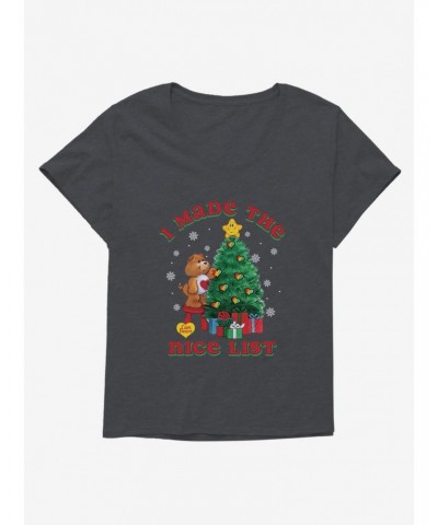 Care Bears I Made The Nice List Girls T-Shirt Plus Size $13.75 T-Shirts