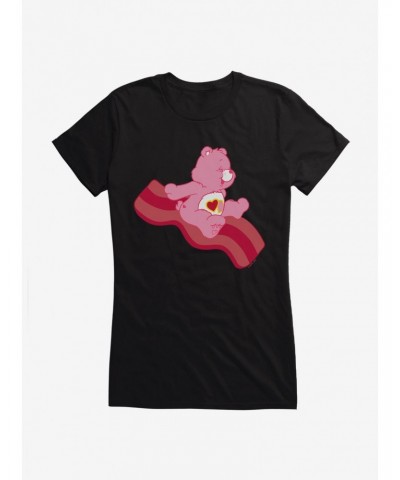 Care Bears Love A Lot Bear Bacon Girls T-Shirt $9.46 T-Shirts