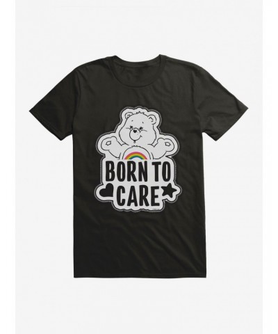 Care Bears Grayscale Cheer Born To Care T-Shirt $11.71 T-Shirts