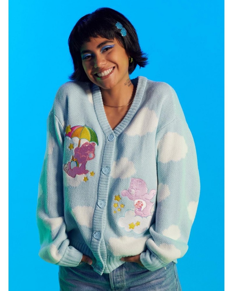 Care Bears Cloud Chunky Knit Skimmer Girls Cardigan $29.35 Cardigans