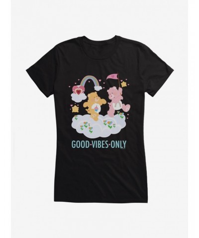 Care Bears Birthday Bear & Cheer Bear Good Vibes Only Girls T-Shirt $8.47 T-Shirts