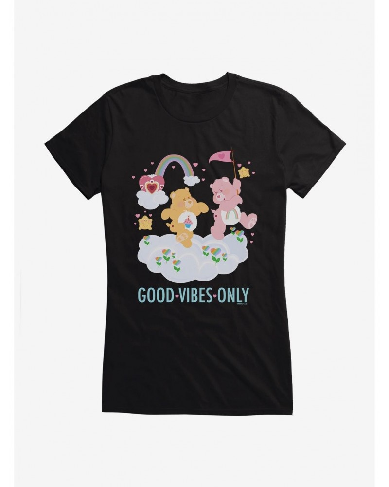 Care Bears Birthday Bear & Cheer Bear Good Vibes Only Girls T-Shirt $8.47 T-Shirts