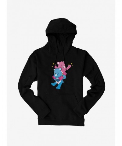 Care Bears Grumpy And Cheer Piggy Back Ride Hoodie $14.82 Hoodies