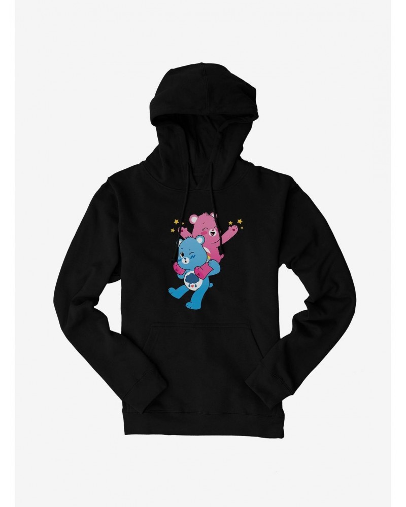 Care Bears Grumpy And Cheer Piggy Back Ride Hoodie $14.82 Hoodies