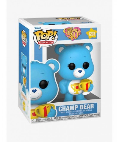 Funko Care Bears 40th Pop! Animation Champ Bear Vinyl Figure $6.06 Figures