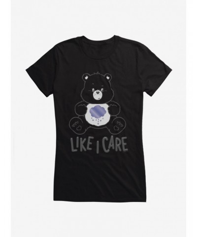 Care Bears Grumpy Bear Like I Care Girls T-Shirt $12.20 T-Shirts