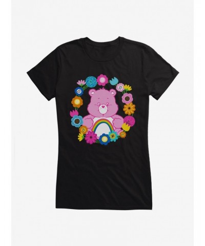 Care Bears Cheer Bear Floral Girls T-Shirt $10.71 T-Shirts