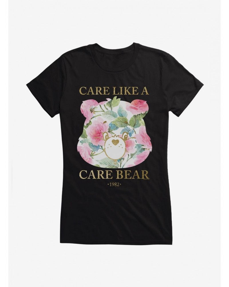 Care Bears Care Like A Care Bear Floral Girls T-Shirt $10.46 T-Shirts