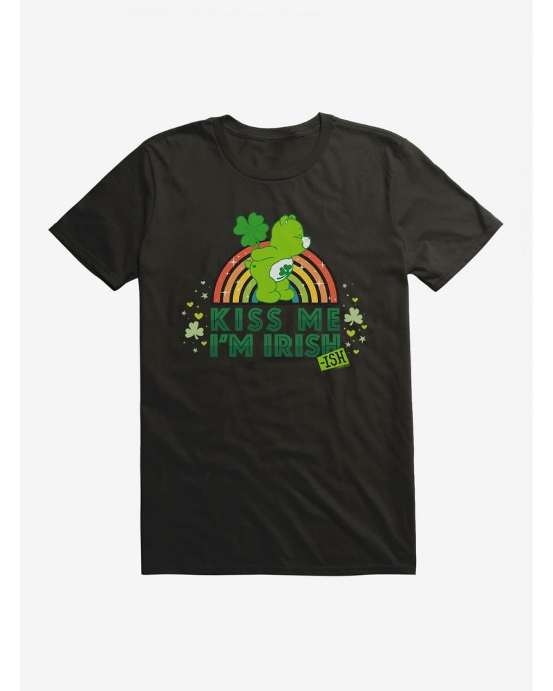 Care Bears Good Luck Bear Kiss Me I'm Irish Colored Rainbow T-Shirt $10.52 T-Shirts