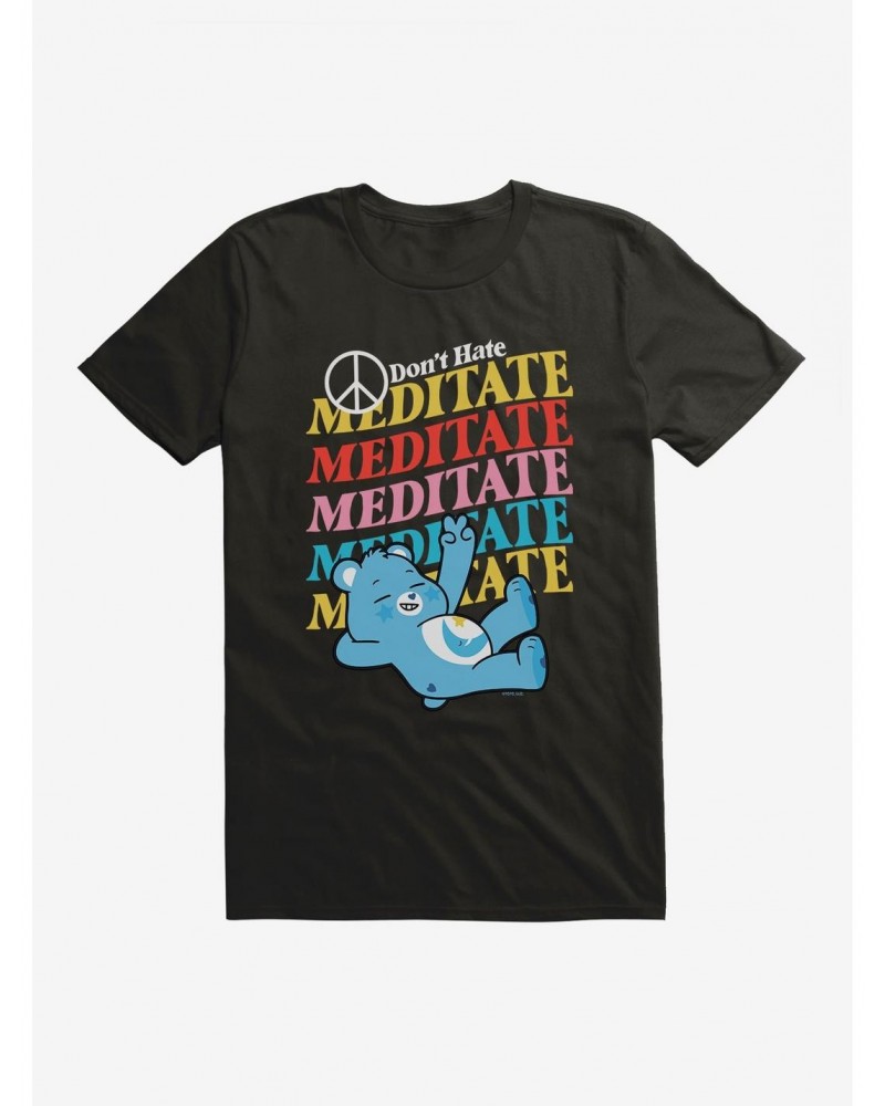 Care Bears Bedtime Bear Don't Hate Meditate T-Shirt $9.56 T-Shirts