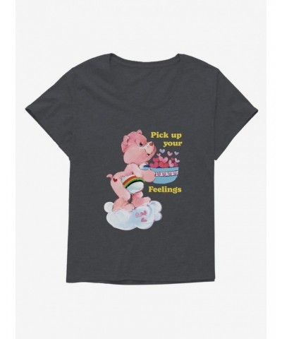 Care Bears Cheer Bear Pick Up Your Feelings Girls T-Shirt Plus Size $10.12 T-Shirts