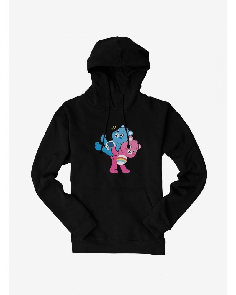 Care Bears Grumpy And Cheer Surprise Back Ride Hoodie $15.27 Hoodies