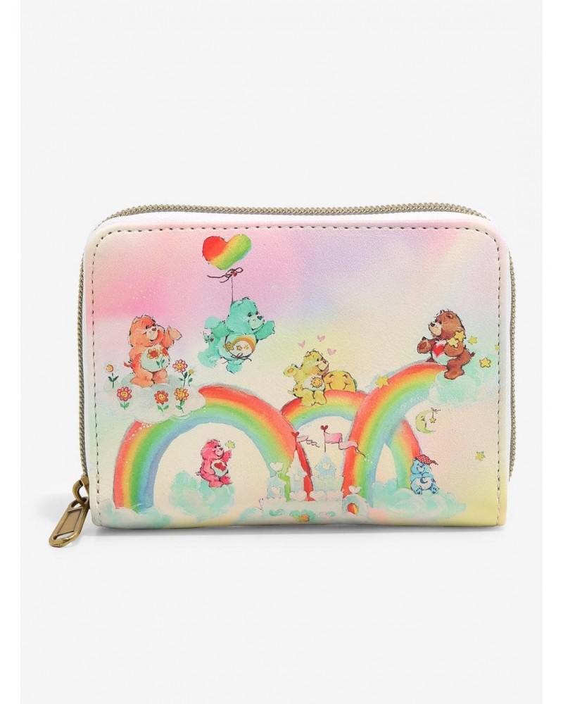 Loungefly Care Bears Rainbow Tie-Dye Mini Zipper Wallet $11.21 Wallets